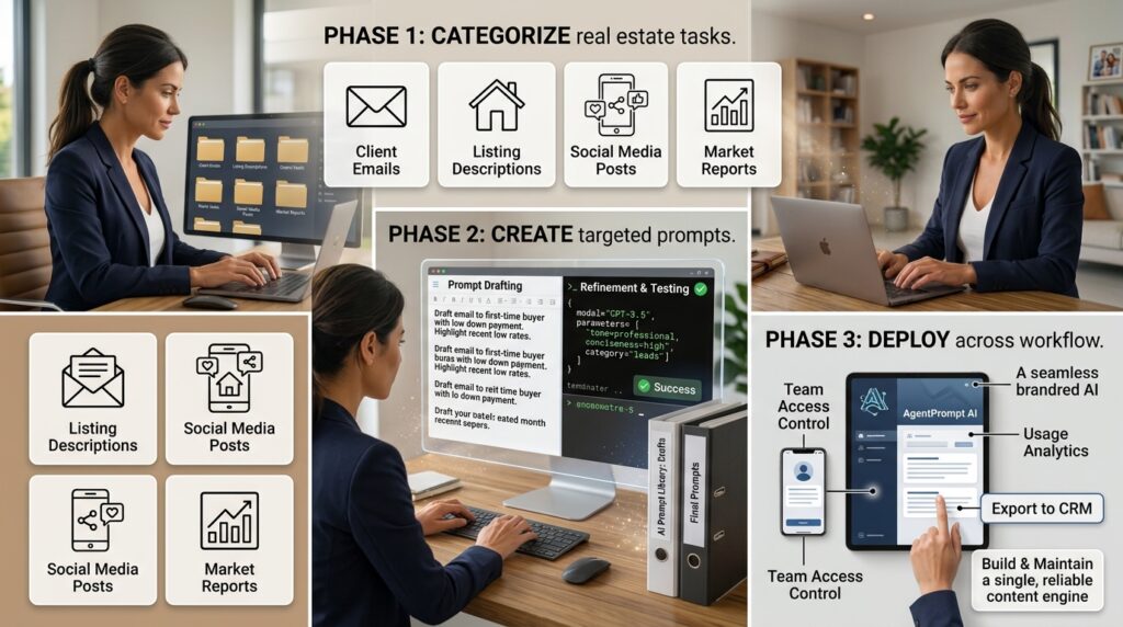 How to Build a Real Estate Agent AI Prompt Library
